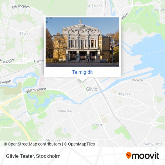 Gävle Teater karta