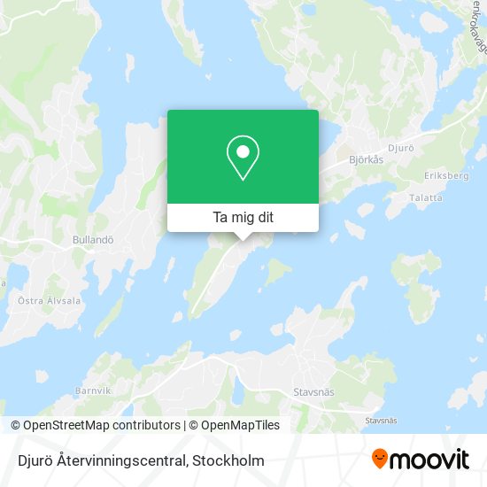 Djurö Återvinningscentral karta