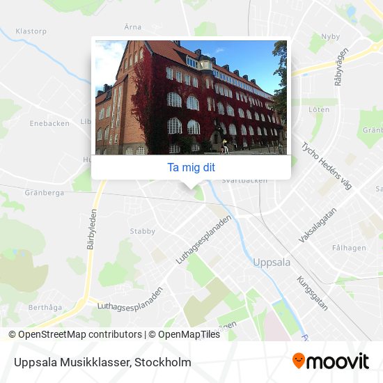 Uppsala Musikklasser karta