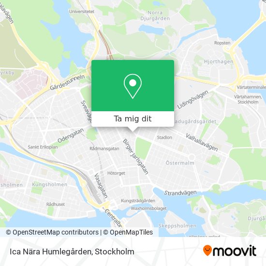 Ica Nära Humlegården karta