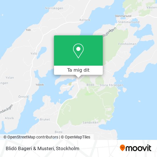 Blidö Bageri & Musteri karta