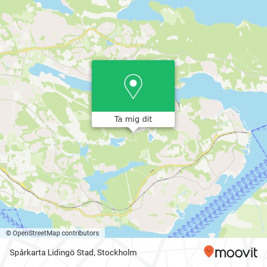 Spårkarta Lidingö Stad karta