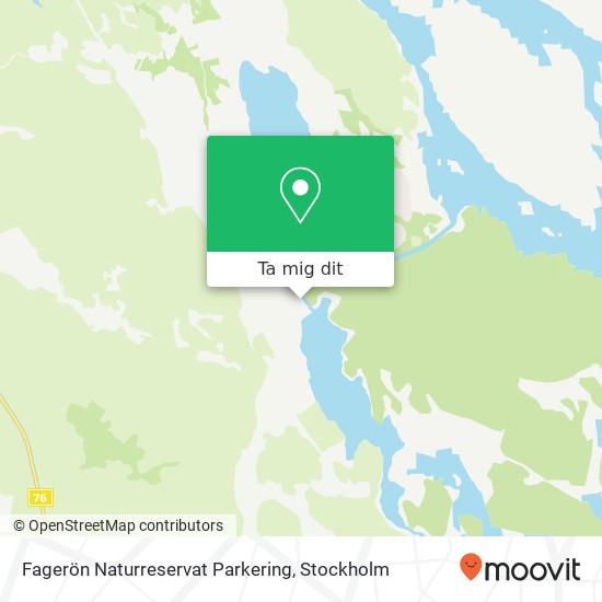 Fagerön Naturreservat Parkering karta