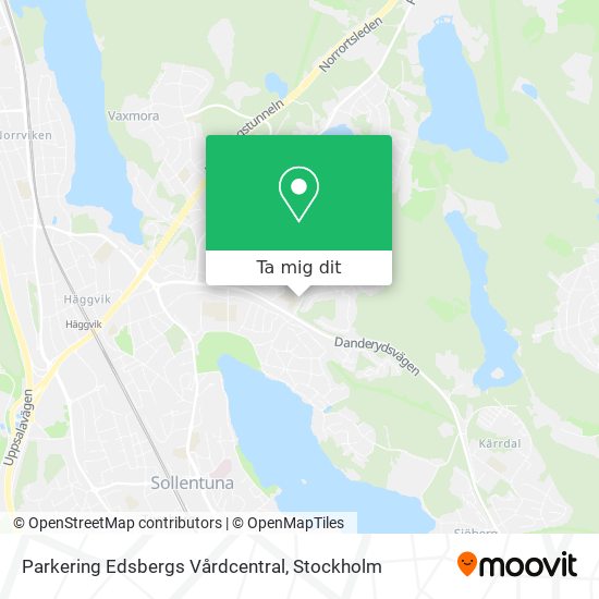 Parkering Edsbergs Vårdcentral karta