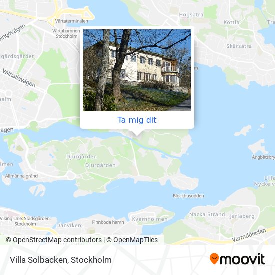 Villa Solbacken karta
