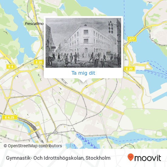 Gymnastik- Och Idrottshögskolan karta