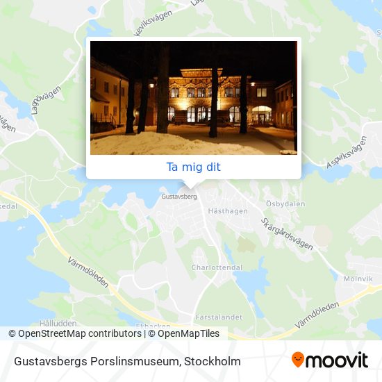 Gustavsbergs Porslinsmuseum karta