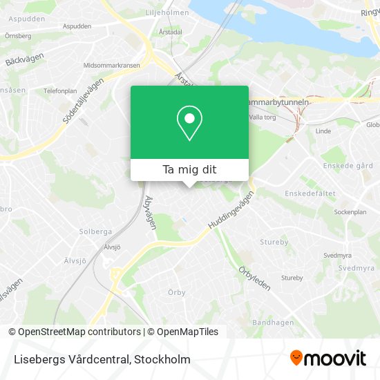 Lisebergs Vårdcentral karta