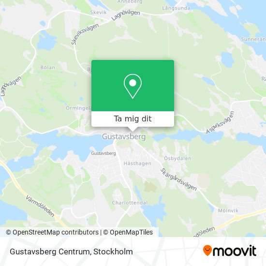 Gustavsberg Centrum karta