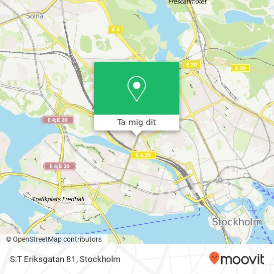 S:T Eriksgatan 81 karta