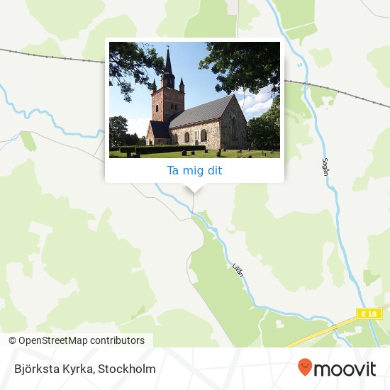 Björksta Kyrka karta