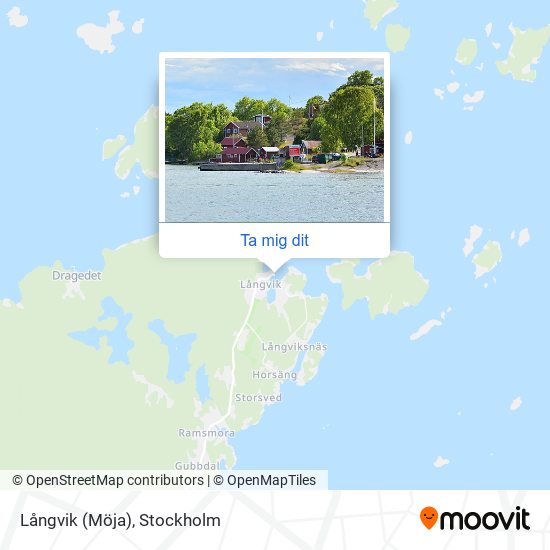 Långvik (Möja) karta