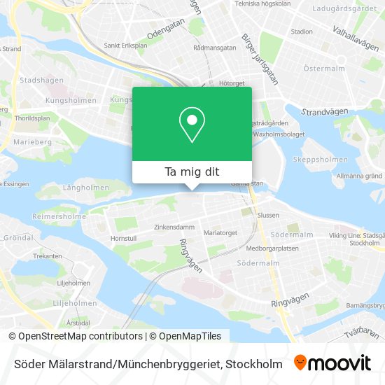 Söder Mälarstrand / Münchenbryggeriet karta
