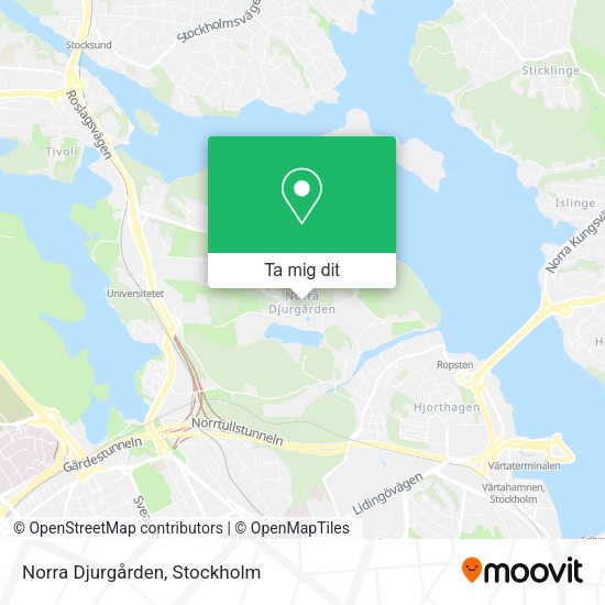 Norra Djurgården karta