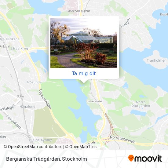 Bergianska Trädgården karta