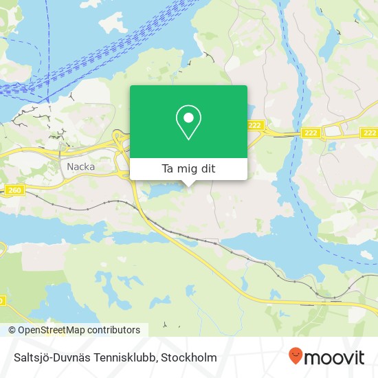 Saltsjö-Duvnäs Tennisklubb karta