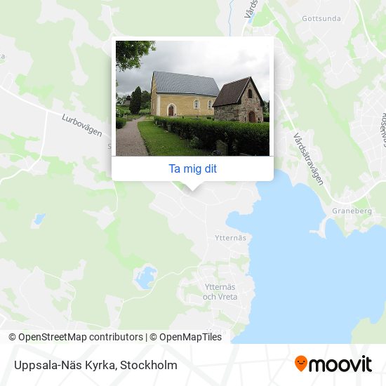 Uppsala-Näs Kyrka karta