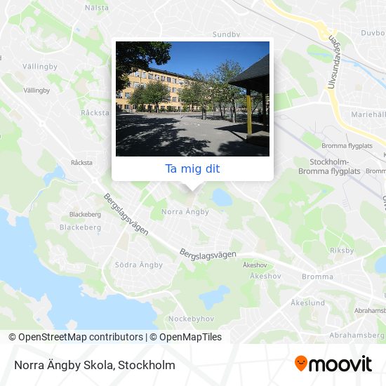 Norra Ängby Skola karta