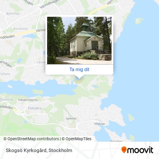 Skogsö Kyrkogård karta