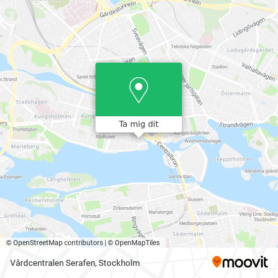 Vårdcentralen Serafen karta