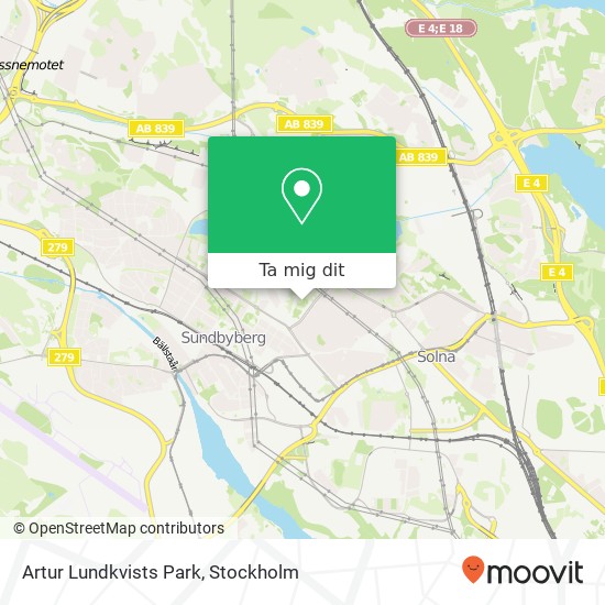 Artur Lundkvists Park karta