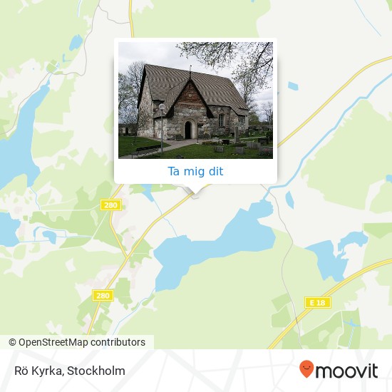 Rö Kyrka karta