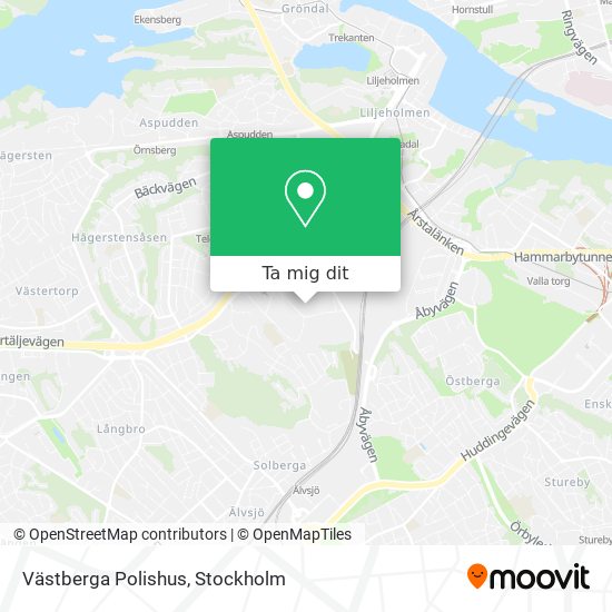 Västberga Polishus karta