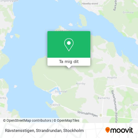 Rävstensstigen, Strandrundan karta