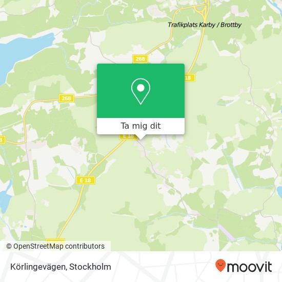 Körlingevägen karta