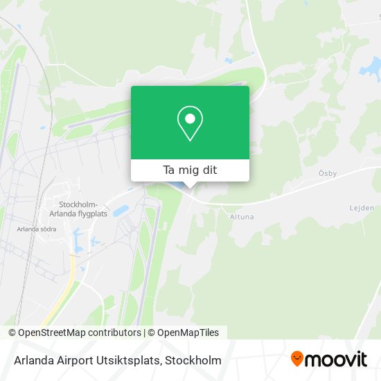 Arlanda Airport Utsiktsplats karta