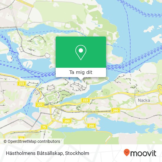 Hästholmens Båtsällskap karta
