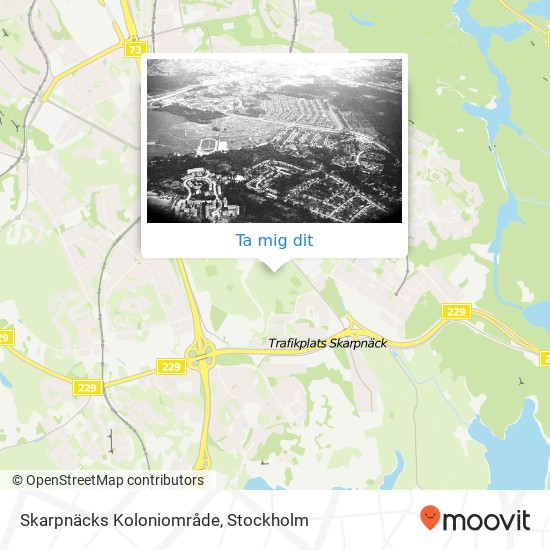 Skarpnäcks Koloniområde karta