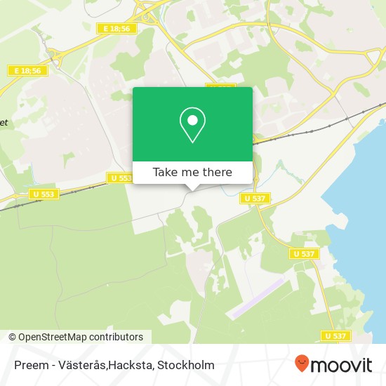 Preem - Västerås,Hacksta karta