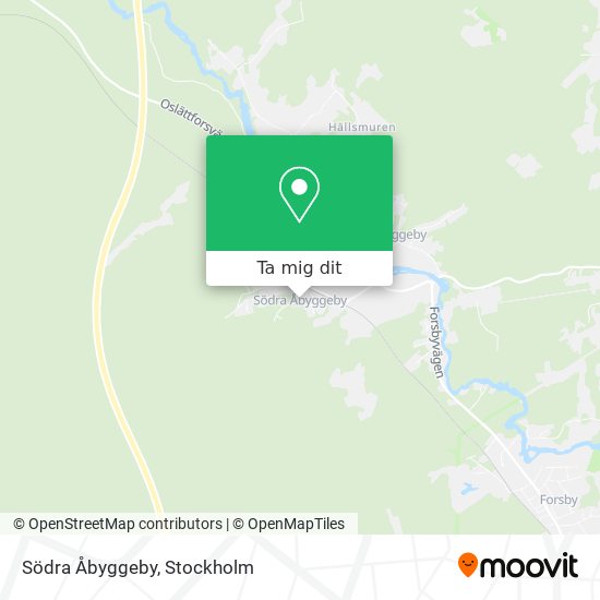 Södra Åbyggeby karta