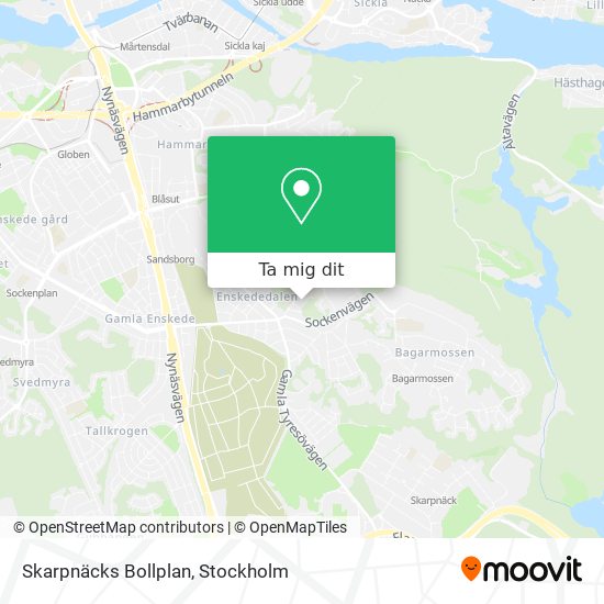 Skarpnäcks Bollplan karta