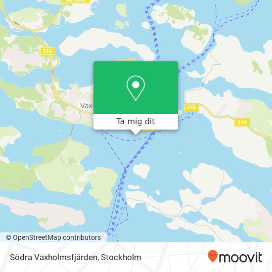 Södra Vaxholmsfjärden karta