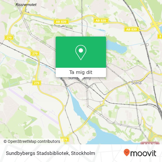 Sundbybergs Stadsbibliotek karta