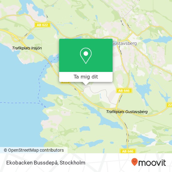 Ekobacken Bussdepå karta