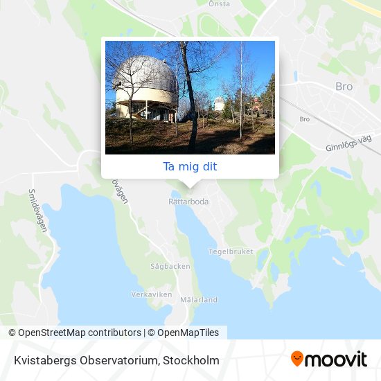 Kvistabergs Observatorium karta