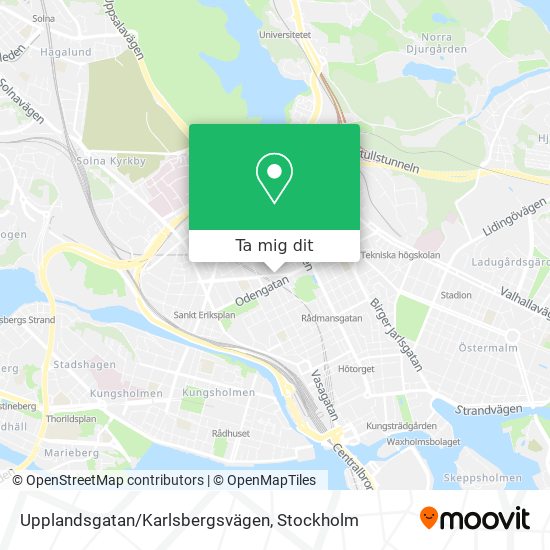 Upplandsgatan/Karlsbergsvägen karta