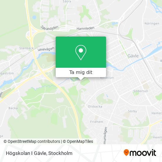 Högskolan I Gävle karta