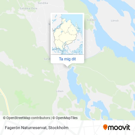 Fagerön Naturreservat karta