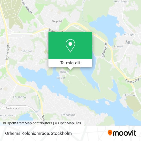 Orhems Koloniområde karta