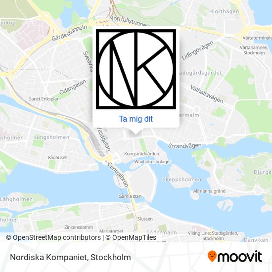 Vägbeskrivningar till Nordiska Kompaniet i Stockholm med Tunnelbana, Buss  eller Tåg?