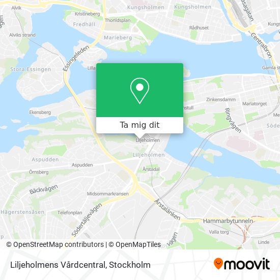 Liljeholmens Vårdcentral karta