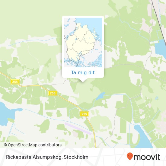 Rickebasta Alsumpskog karta