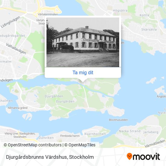 Djurgårdsbrunns Värdshus karta