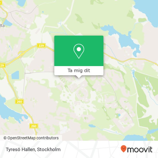 Tyresö Hallen karta