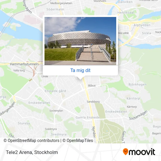 Tele2 Arena karta