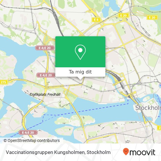 Vaccinationsgruppen Kungsholmen karta